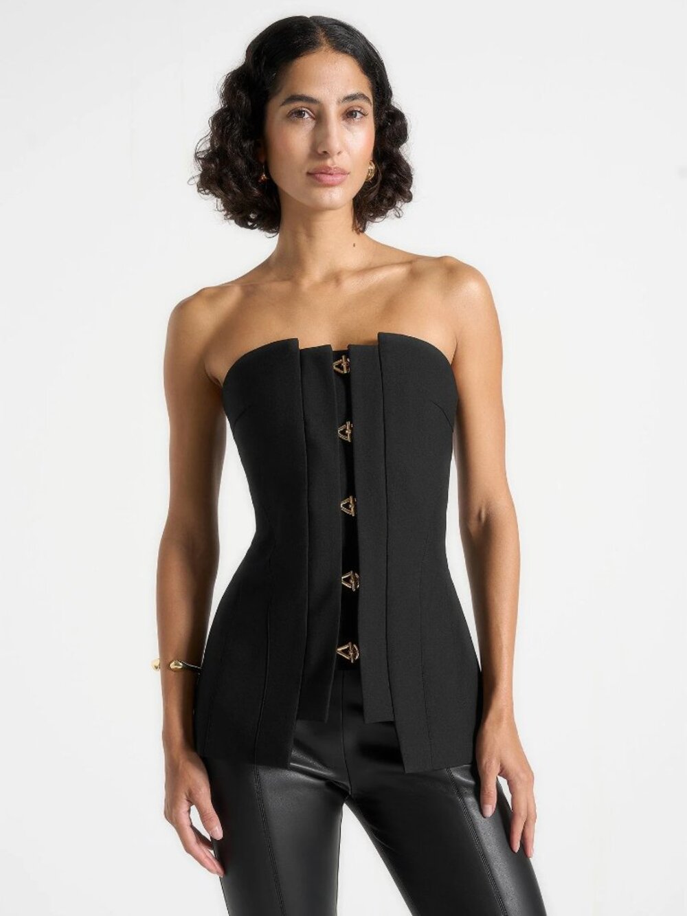 Manière De Voir Viviane Clasp Bandeau Top Black NWT